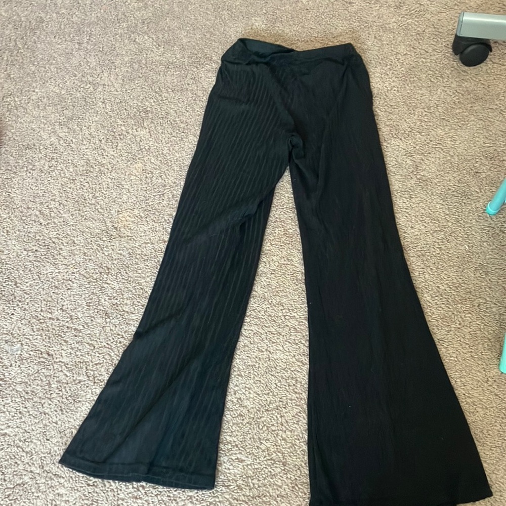 Cute flared leggings, black